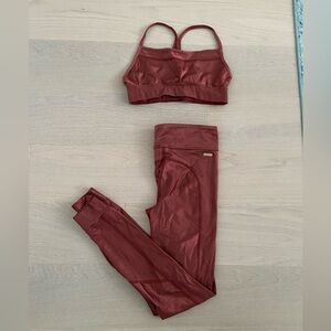 Alala rose gold workout set